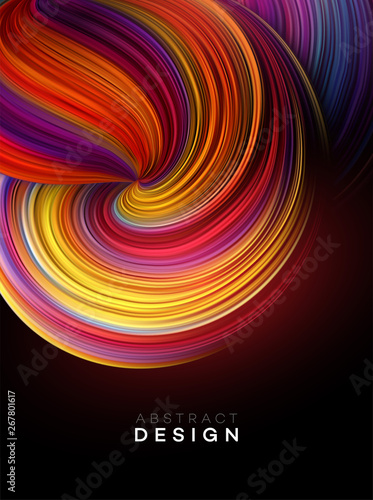 Color Flow Abstract shape poster design. Vector illustration