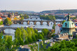 Bridges over Vltava river, Prague, Czech Republic