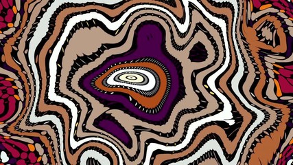 Poster - Moving random wavy texture. Psychedelic animated background. Looping footage.