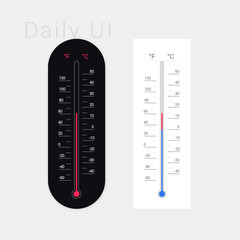 Wall Mural - thermometer design. daily ui. web elements template
