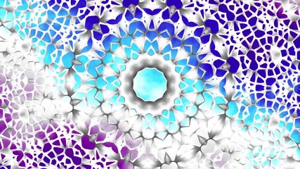 Poster - Spinning abstract magic circle. Esoteric cosmic mandala. Loop footage.