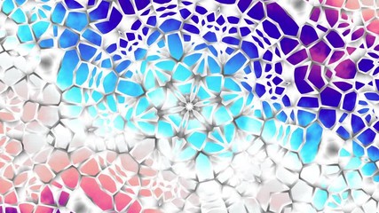 Poster - Moving random wavy texture. Psychedelic animated background. Looping footage.