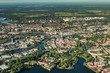 old town Berlin Spandau with town hall, train station and 