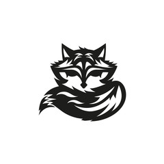 Wall Mural - fox tattoo icon. isolated drawing for use as an icon, logo, identity, in web and application design,