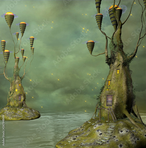 Obraz na plátně Fantasy water world