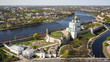 Aerial view of Kremlin in Pskov