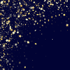 Wall Mural - gold gradient star dust sparkle vector background. stylish gold star sparkles dust elements on dark 