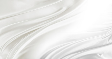 white silk fabric texture background. copy space