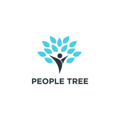 Poster - Human Tree Creative Concept Logo Design Template