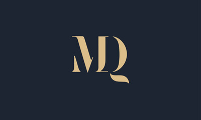MQ logo design icon template vector illustration minimal design