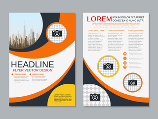 Modern professional two-sided flyer vector design template