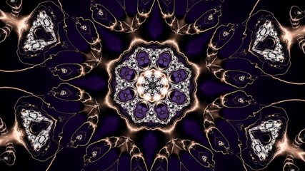 Poster - Spinning abstract magic circle. Esoteric cosmic mandala. Loop footage.