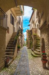 Wall Mural - Torri in Sabina (Italy) - A little medieval village in the heart of the Sabina, Lazio region, during the spring