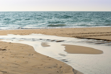 Water flows into the sea