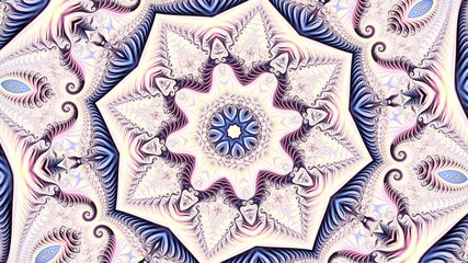 Poster - Spinning abstract magic circle. Esoteric cosmic mandala. Loop footage.