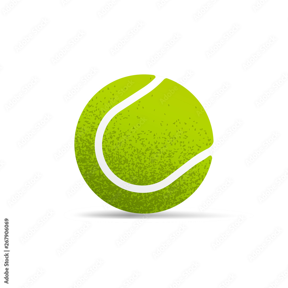 Tennis ball realistic vector illustration isolated on white background ...