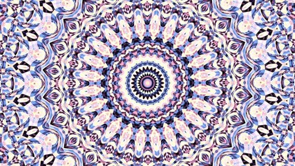 Poster - Spinning abstract magic circle. Esoteric cosmic mandala. Loop footage.