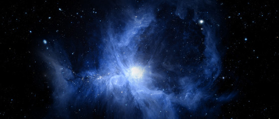 Wall Mural - space nebula. illustration, for use with projects on science, research, and education. elements of t