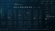 © Kittiphat - Futuristic source code digital data telemetry motion graphic display screen with user interface display for digital background computer desktop display screen