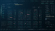 © Kittiphat - Futuristic source code digital data telemetry motion graphic display screen with user interface display for digital background computer desktop display screen