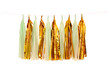 Garlands of paper tinsel mint, gold foil colors