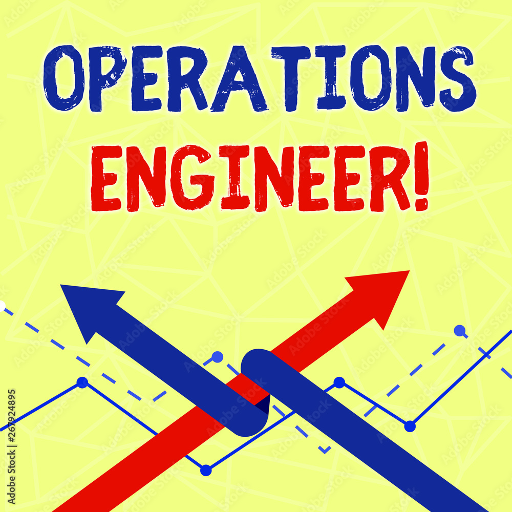 Operations Vs Engineering Writing note showing Operations Engineer. Business concept for analyze ...
