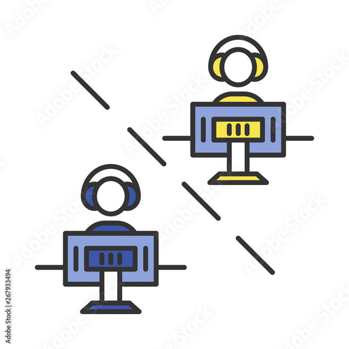 Fotografía Multiplayer video game color icon