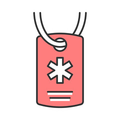 Sticker - Medical alert ID necklace color icon