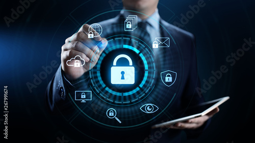Fotomural Cyber security data protection information privacy internet technology concept