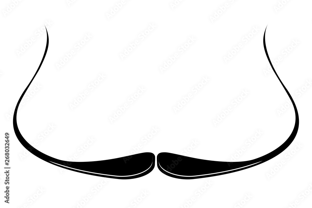 Dali Moustache Icon Vector - obrazy, fototapety, plakaty 