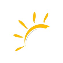 Yellow Sun Vector Logo Template