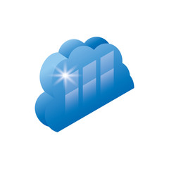 Sticker - cloud computing server icon