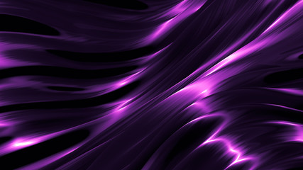 luxurious purple background with flying fabric. 3d illustration, 3d rendering.
