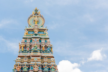 Hindu colorful temple in India	