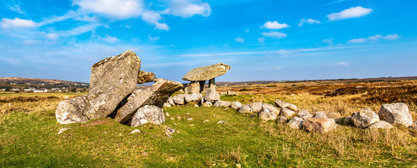 The Kilclooney Dolmen is neolithic monument dating back to 4000 to 3000 BC between Ardara and Portnoo in County Donegal, Ireland