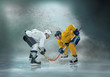 © Andrii IURLOV - Caucassian ice hockey Players in dynamic action in a professiona