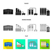 © Svitlana - Isolated object of production and structure sign. Set of production and technology vector icon for stock.