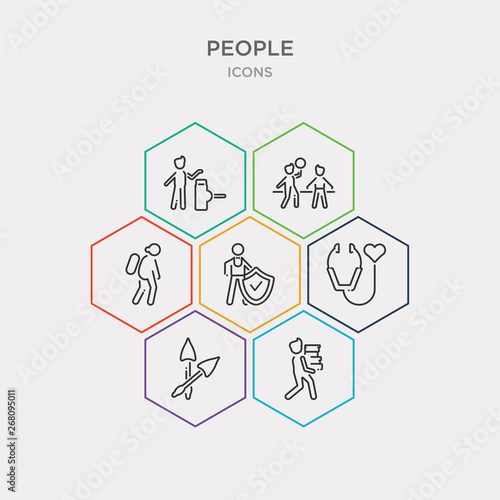 Cuadros en Lienzo simple set of student books, lance, healthcare and medical, insurance protection icons, contains such as icons walking to school, occupant, validating ticket and more