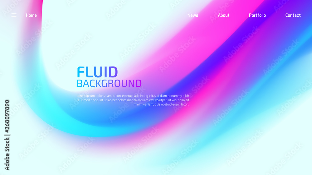 Trendy fluid gradient background for landing page background, colorful ...