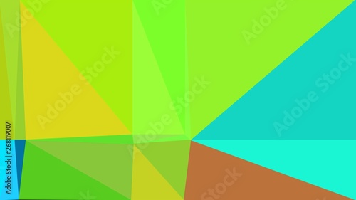 Abstract Geometric Background With Triangles And Yellow Green