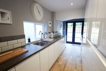 Sink And Worktop In A Newly Refurbished Kitchen