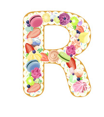 Wall Mural - Edible letter cake