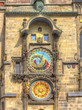 Prague astronomical clock on City Hall tower, Czech Republic