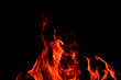 © Uladzimir Martyshkin - Blazing red flames on a black background