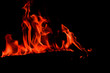 © Uladzimir Martyshkin - Blazing red flames on a black background