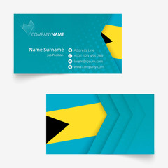 Wall Mural - The Bahamas Flag Business Card, standard size (90x50 mm) business card template.