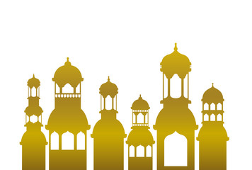 Wall Mural - ramadan kareem mosque building icon