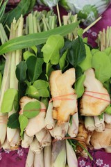 Canvas Print - Vegetable set for spicy soup at street food