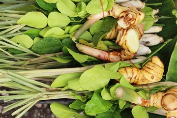 Canvas Print - Vegetable set for spicy soup at street food