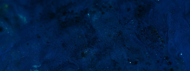 abstract dark blue gradient paint background. acrylic texture space nebula like pattern. rough uneve